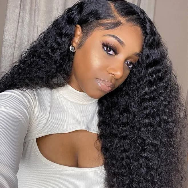 Tinashe Hair Deep Wave Human Hair HD Lace Front Wigs 250% High Density