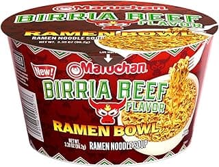 Maruchan Bowl Birria Beef, Microwaveable Ramen Soup Mix, 3.39 Oz, 6 Count