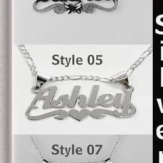 Custom Script Name Necklace in Solid 925 Sterling Silver