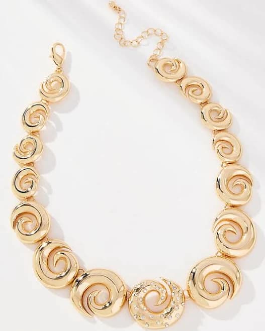 Anthropologie Swirl Chain Necklace