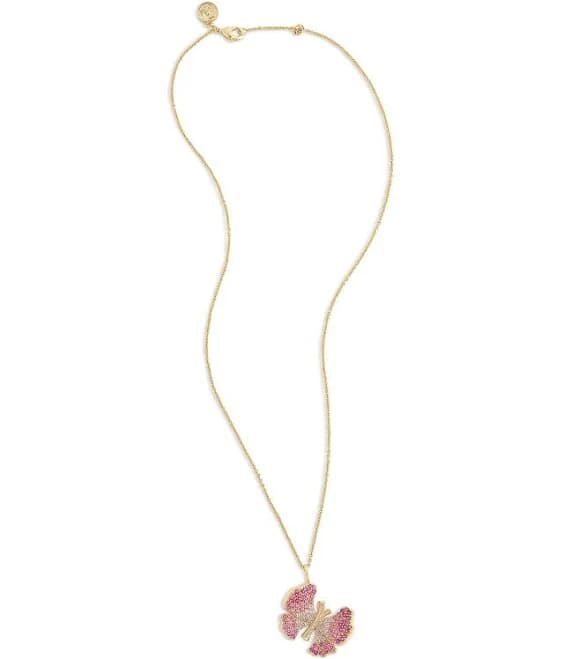 Anabel Aram Women's 18k Gold-Plated Butterfly Cubic Zirconia Necklace