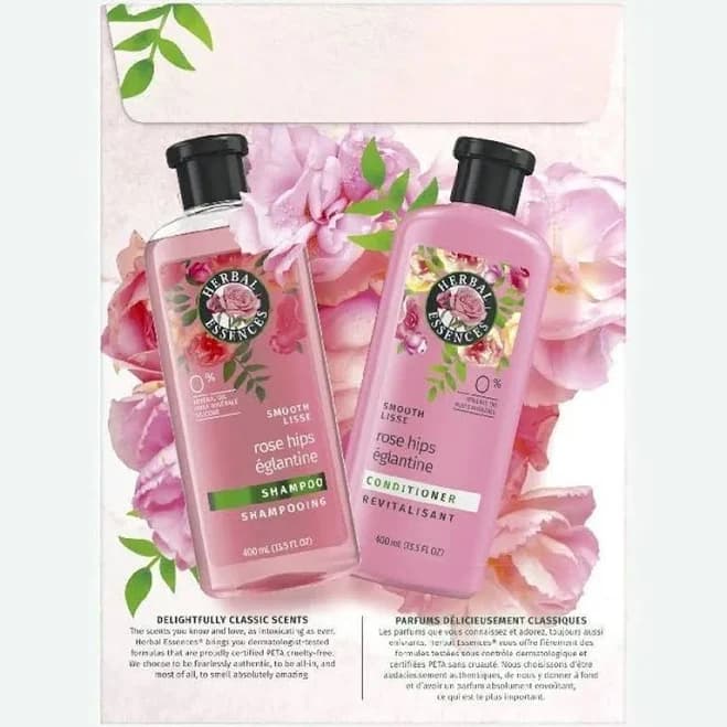 Herbal Essences Smooth Rose Hips Hair Smoothing Shampoo and Conditioner -- 4 per case