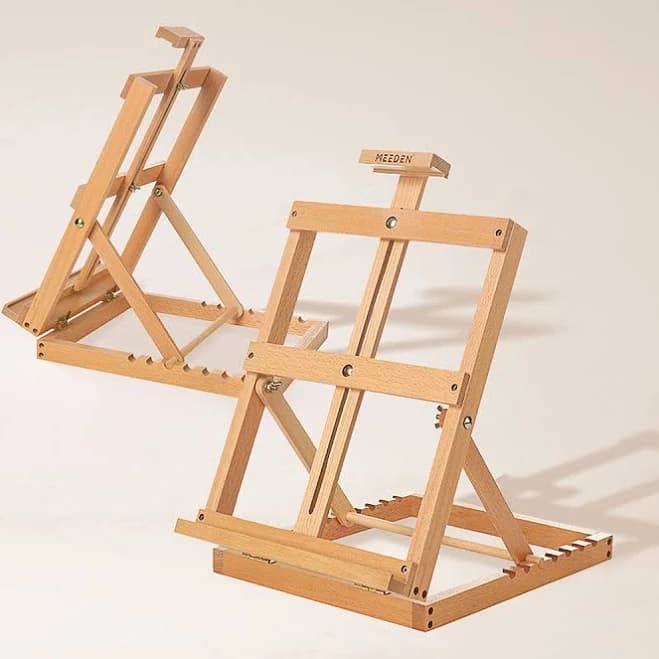 MEEDEN Heavy-Duty Tabletop Studio H-Frame Wooden Easel