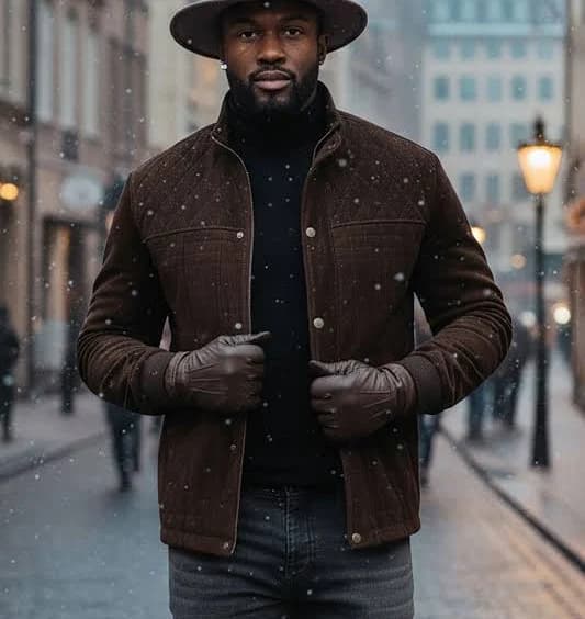 Barabas Men's Quilted Velvet Bomber Jacket