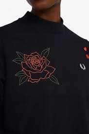 Amy Winehouse Black Embroidered High Neck T-Shirt – Posers Hollywood