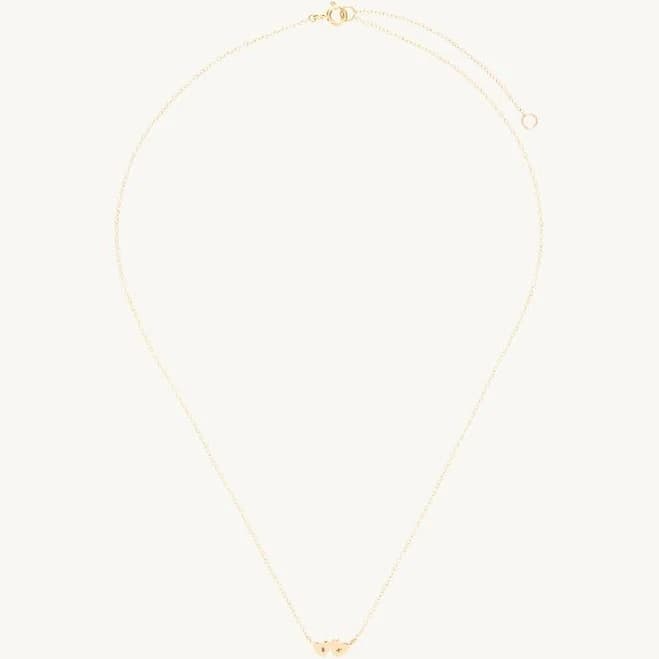 Catbird 14K Yellow Gold Twin Hearts Necklace