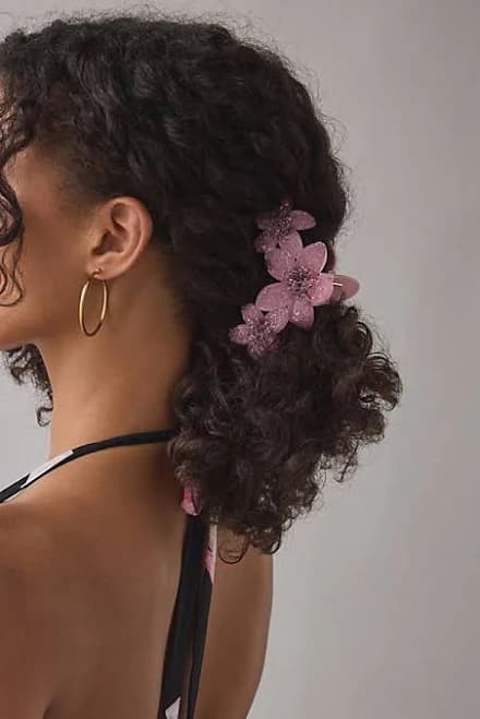 Aria Women's Glitter Flower Claw Clip