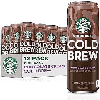 Starbucks Cold Brew Coffee, Chocolate Cream, 11 fl oz Cans (12 Pack), Premium Coffee Drink, Iced Coffee