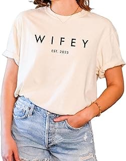 Couple T-Shirt for Men, Women, Hubby and Wifey Est. 2025 Honeymoon Shirt 100% Cotton Retro Look Oversized Graphic Tee