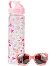 Capelli New York Floral Water Bottle & Sunglasses Set