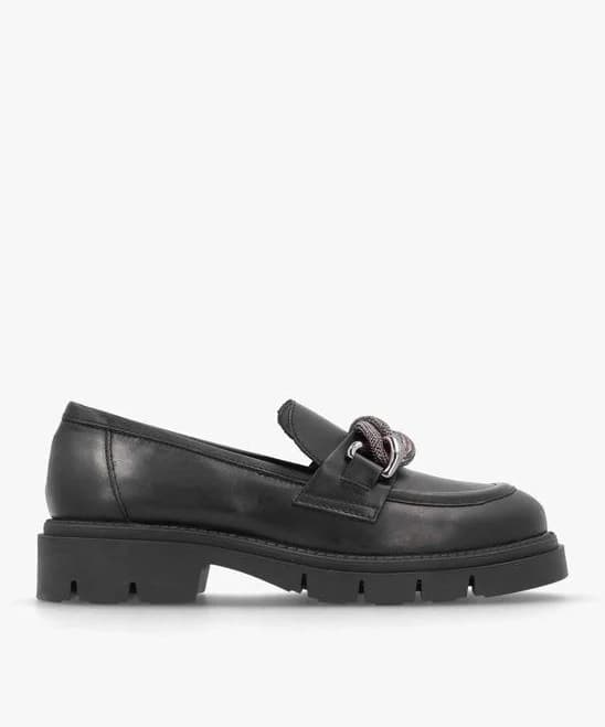 DANIEL Lisbon Leather Link Chain Chunky Loafers