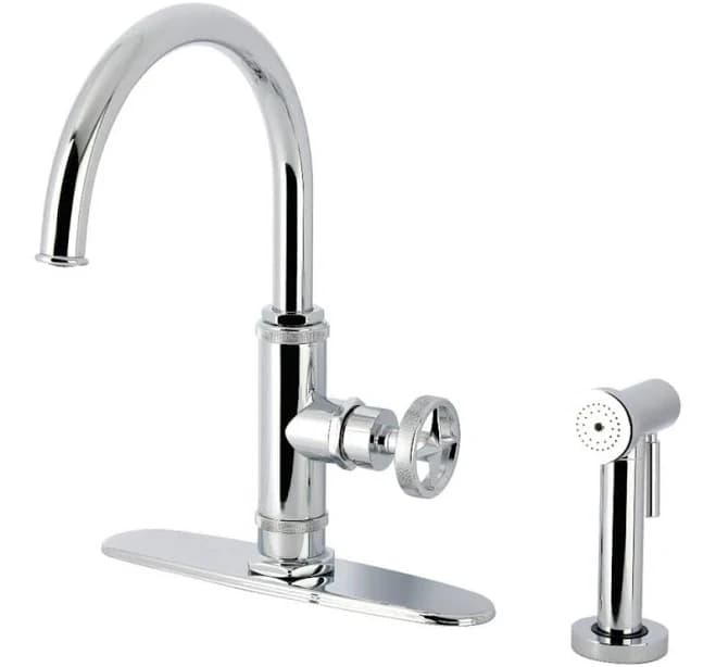 Kingston Brass Ostro Single-Handle Deck Mount Kitchen Faucet