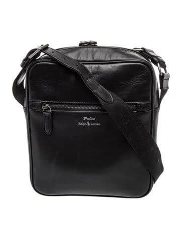 Polo Ralph Lauren Men's Leather Crossbody Messenger Bag