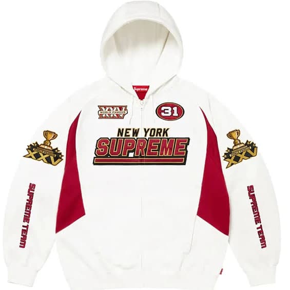 Supreme - zip-up hoodie - men - Fabric - M - White