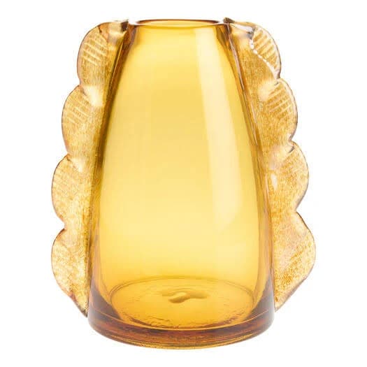 World Market Winged Amber Art Glass Vase