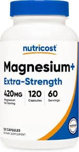 Magnesium+ Extra Strength 420Mg, 120 Capsules - 60 Servings. Magnesium Oxide and