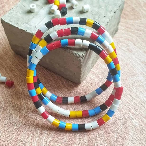 Recycled Bead Stretch Bracelets