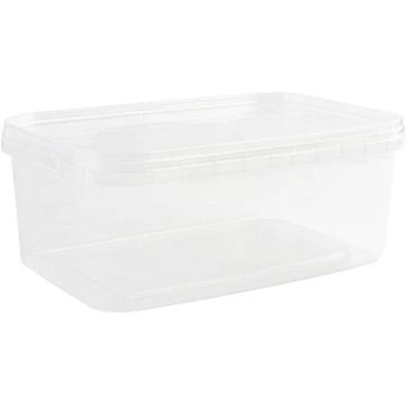 34 oz Rectangular Clear Food Storage Containers with Lids