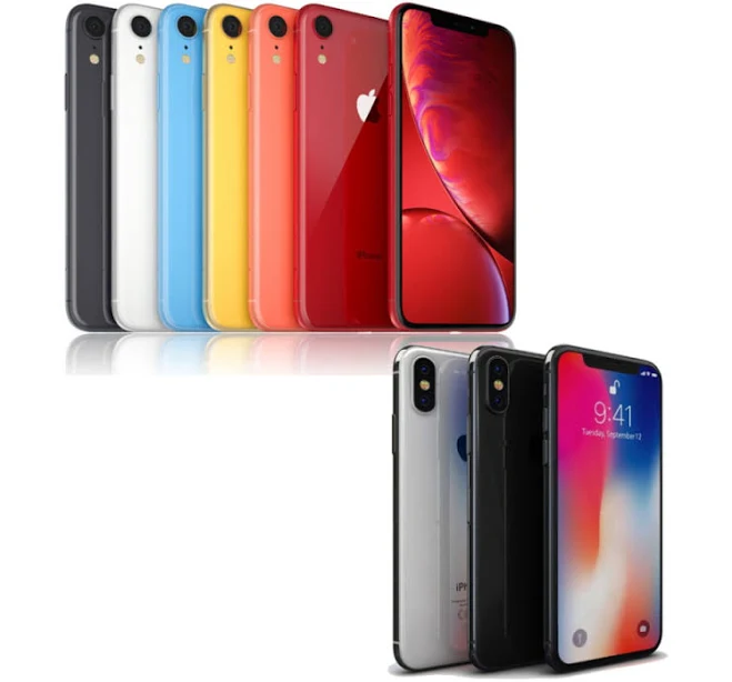 Apple iPhone X/XR Unlocked - 64GB/256GB - Black, Silver, Gold - Free