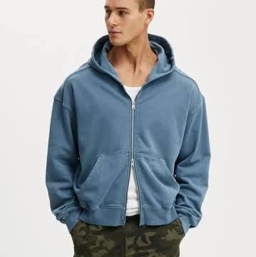 Cotton On Men's Cropped Zip Up Hoodie