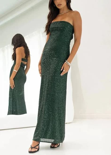Beginning Boutique Maiah Sequin Maxi Dress