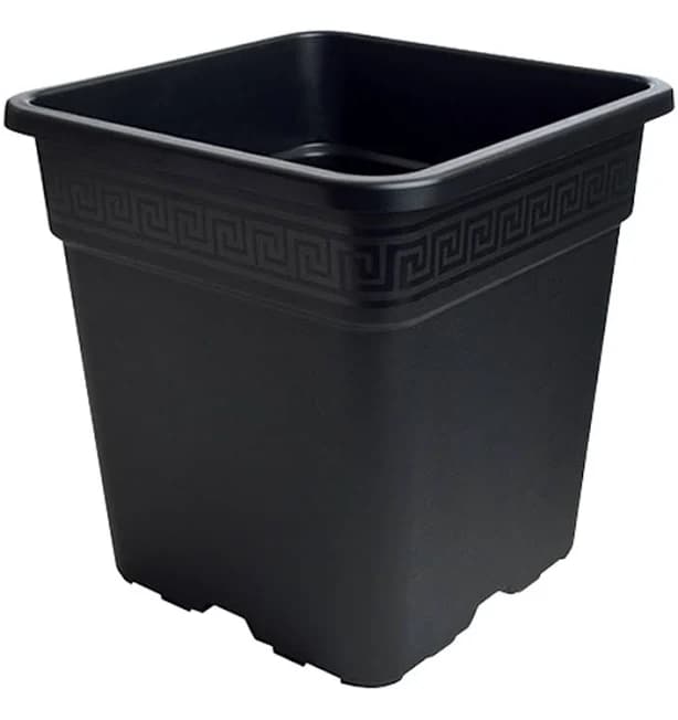 Gro Pro Black Square Pot
