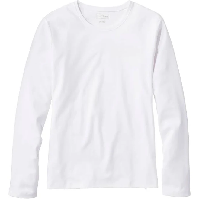 L.L.Bean Women's Long-Sleeve Crewneck Cotton Tee