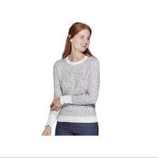 a new day | Sweaters | A New Day Grey White Cheetah Print Crew Neck Pullover Sm | Poshmark