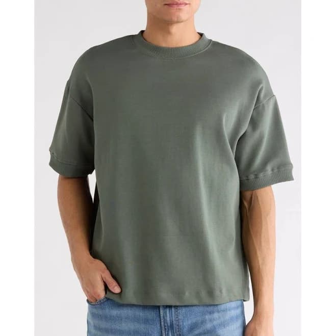 Denim and Flower Heavyweight Cotton Blend T-Shirt
