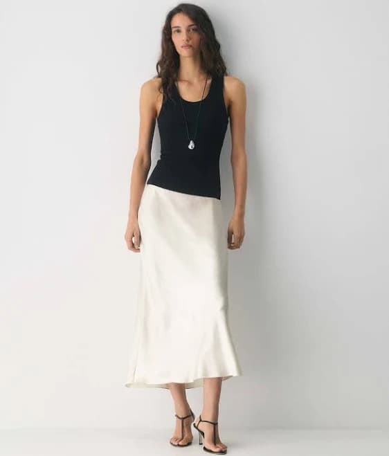 Aritzia Women's Babaton Slip Satin Maxi Skirt