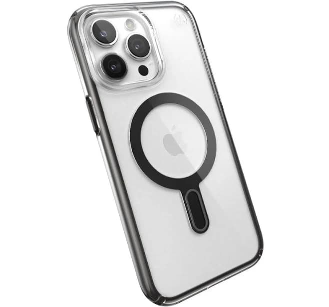 Speck Presidio Perfect-Clear MagSafe ClickLock Case for Apple iPhone 15 Pro Max