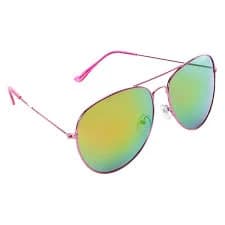 Ladies Mirror Aviator Sunglasses - Pink
