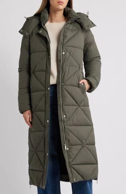 Sam Edelman Quilted Puffer Coat with Removable Hood