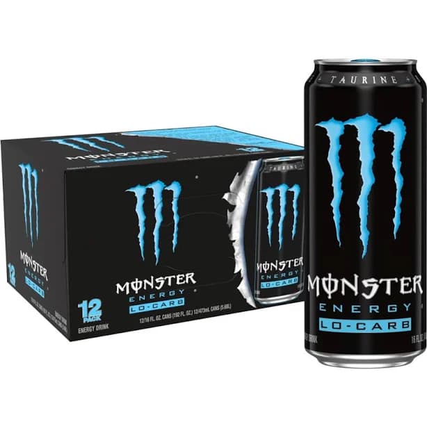 Monster Lo-Carb Energy Drink 12 Pack