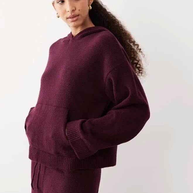 ASOS Fluffy Knit Oversized Hoodie