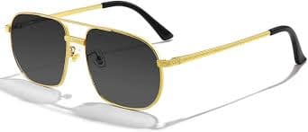 Amazon.com: XLUMIO Polygon Driving Sunglasses Male Metal Sun Glasses Women Gradient Eyewear UV400,C01 Gold Black,one size : Clothing, Shoes & Jewelry