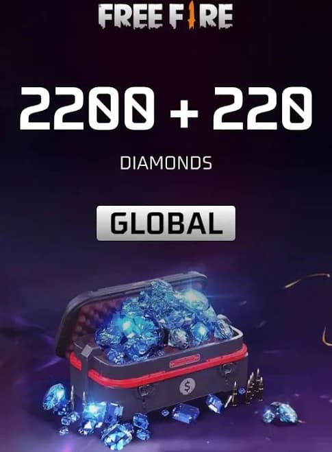Garena Free Fire - 2200 + 220 Diamonds (Global) - Digital Key