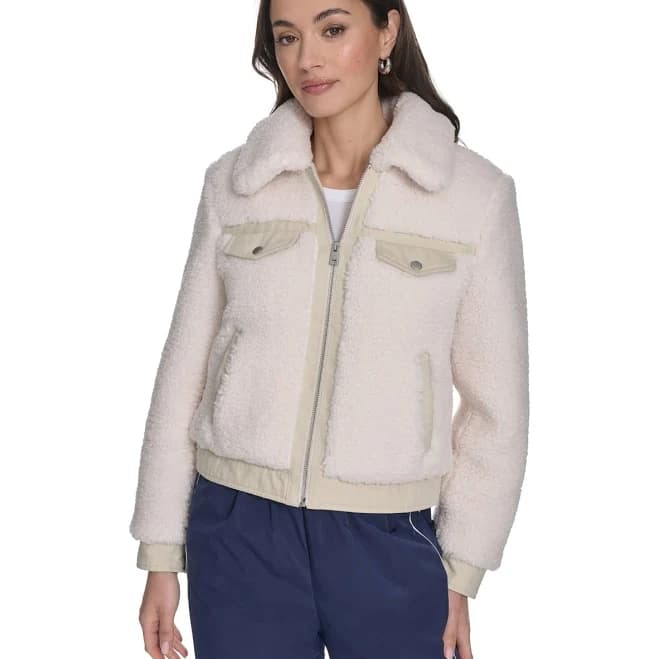 Levi's Women's Sherpa Zip-Front Jacket