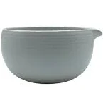 Matcha bowl with spout porcelain light grey