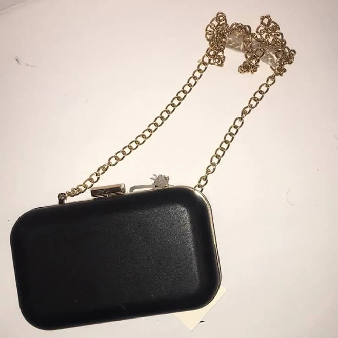 Torchee's Clutch with Gold Chain Straps
