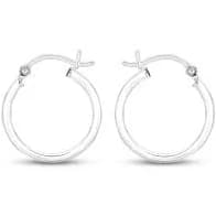 Hoop Earrings Sterling Silver 15mm