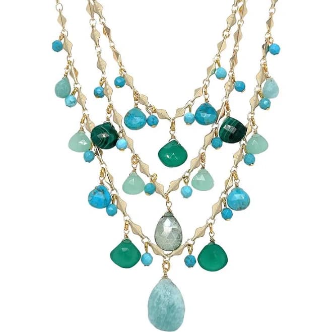 Jennifer Miller Multi Stone Layered Necklace