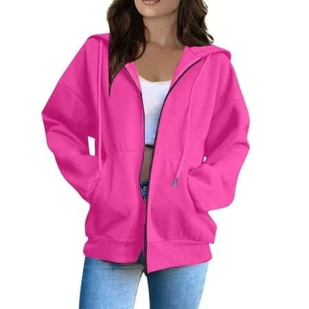 Women's Oversized Zip Up Hoodie