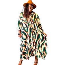 Women's Plus Size Brushed Long Sleeve Maxi Dress - Walmart.com