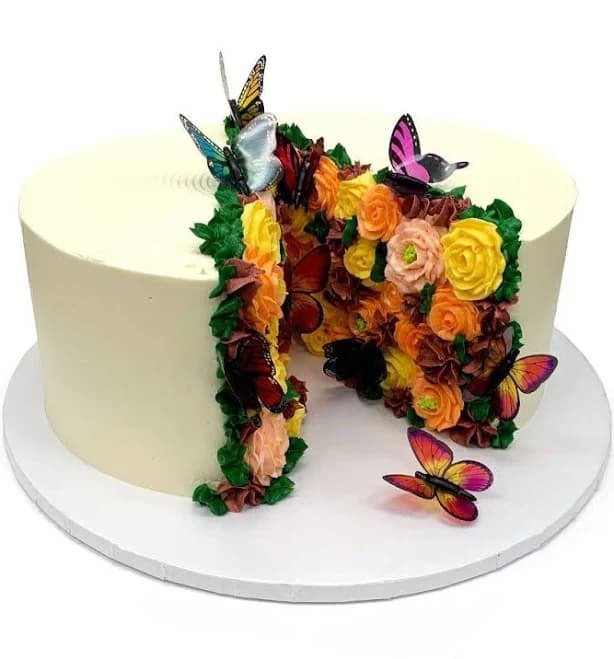 Butterfly Garden Cake