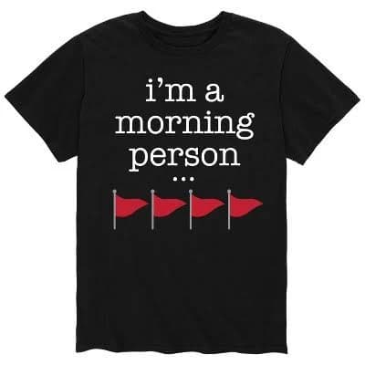 Morning Person Red Flag Meme Graphic T-Shirt