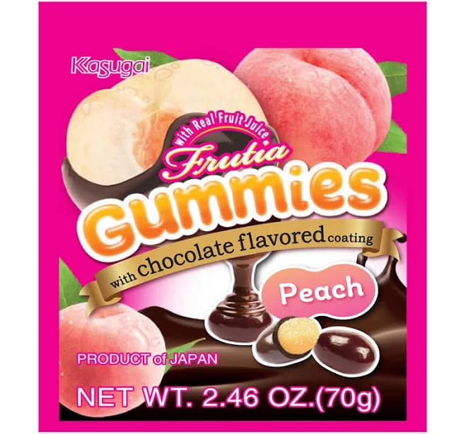 Kasugai Frutia Chocogummy Peach