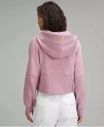 NWT Lululemon RARE Scuba Oversized Full-Zip Hoodie M/L Rose Blush/Gold Logo