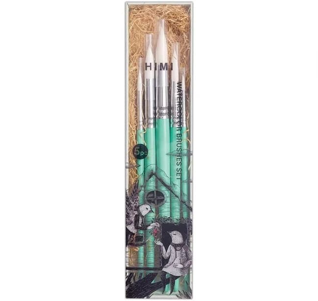 Himi Gouache & Watercolour Round Paint Brush Set of 5