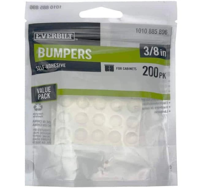 Everbilt 3/8 in. Clear Self-Adhesive Round Bumper 200-Pack